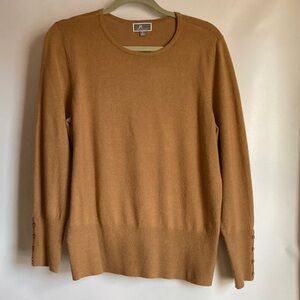 JM Collection Brown Knit Top